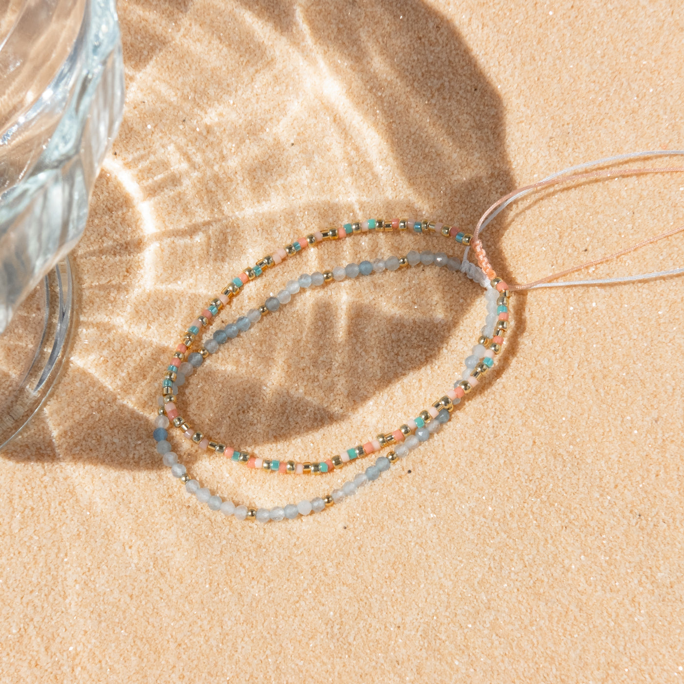 Aquamarine Bead Bracelet | Simple & Dainty Jewelry