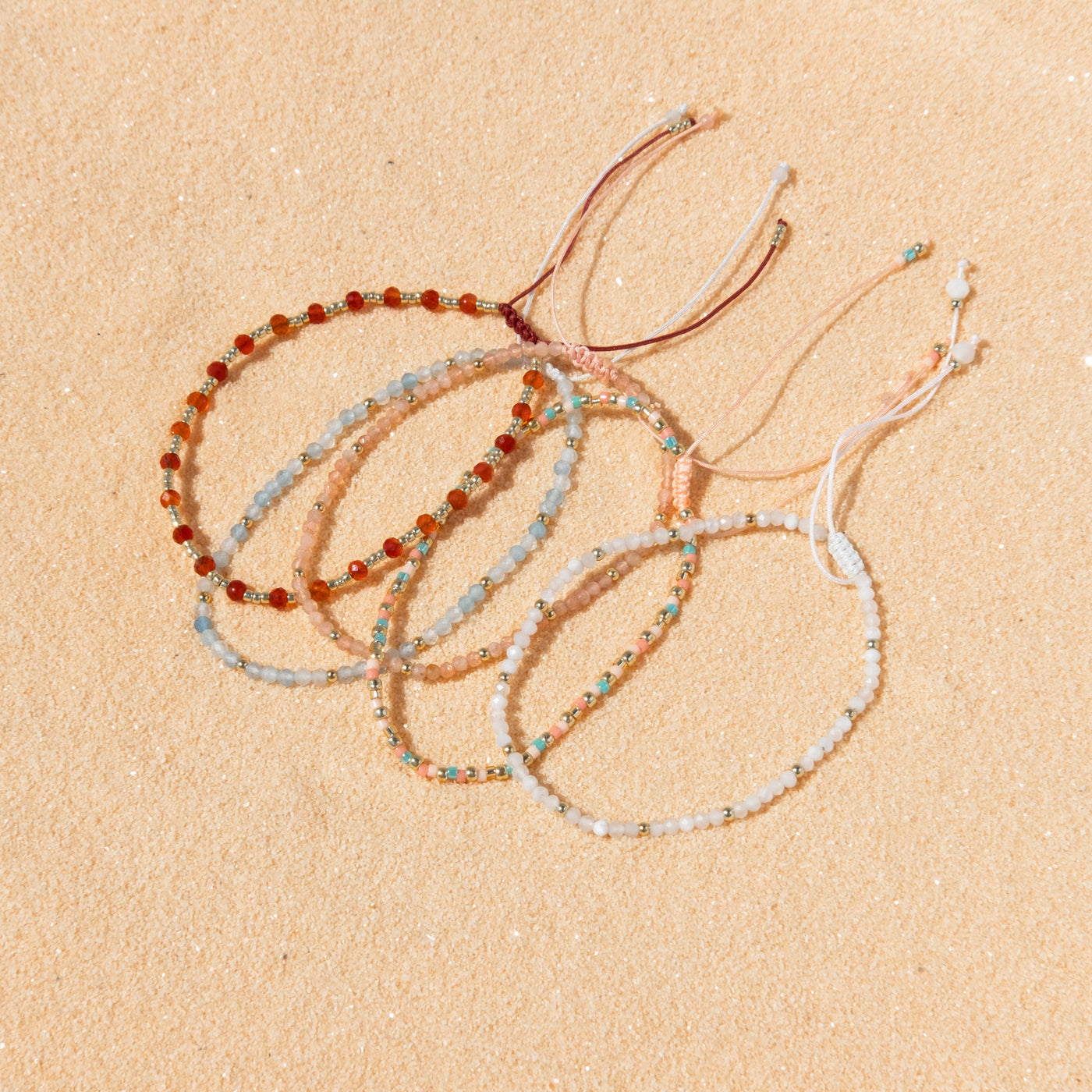 Aquamarine Bead Bracelet | Simple & Dainty Jewelry