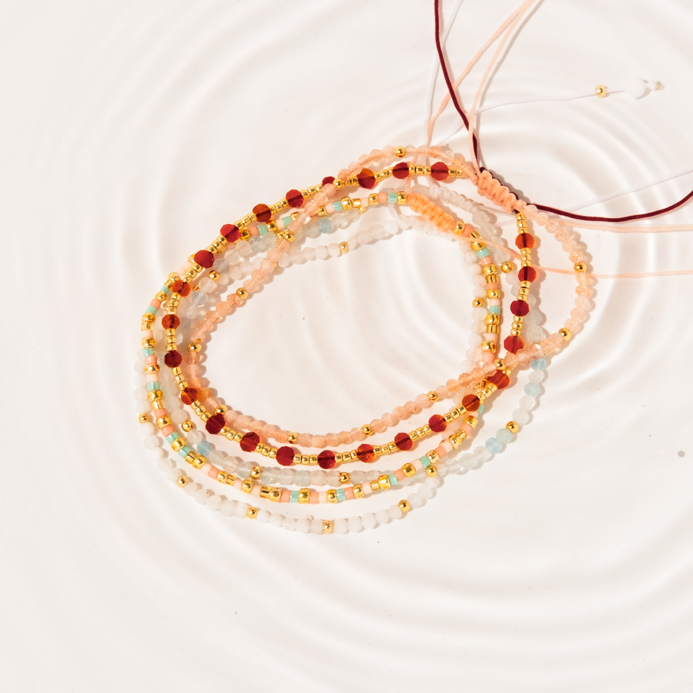 Aquamarine Bead Bracelet | Simple & Dainty Jewelry