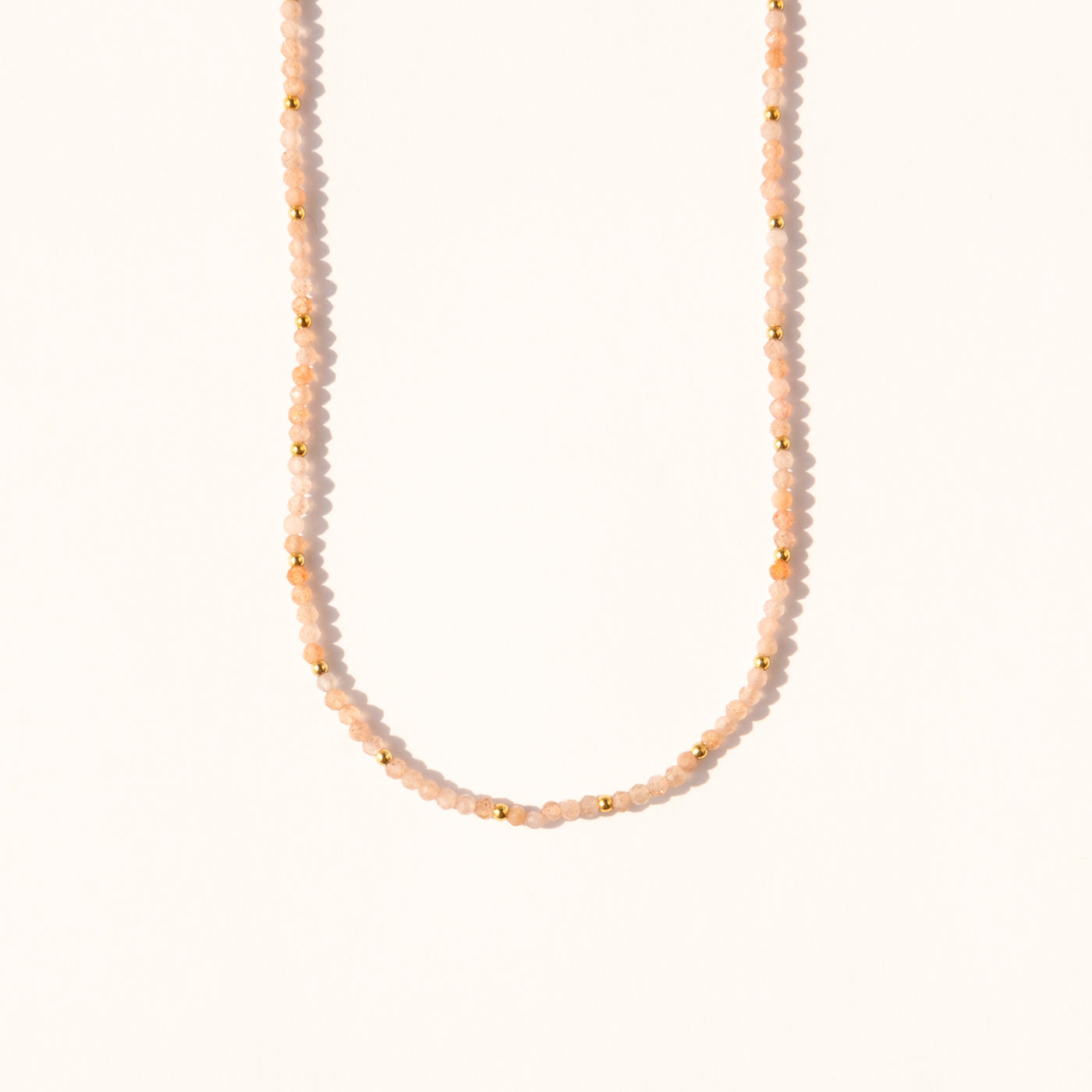 Sunstone Bead Necklace | Simple & Dainty Jewelry