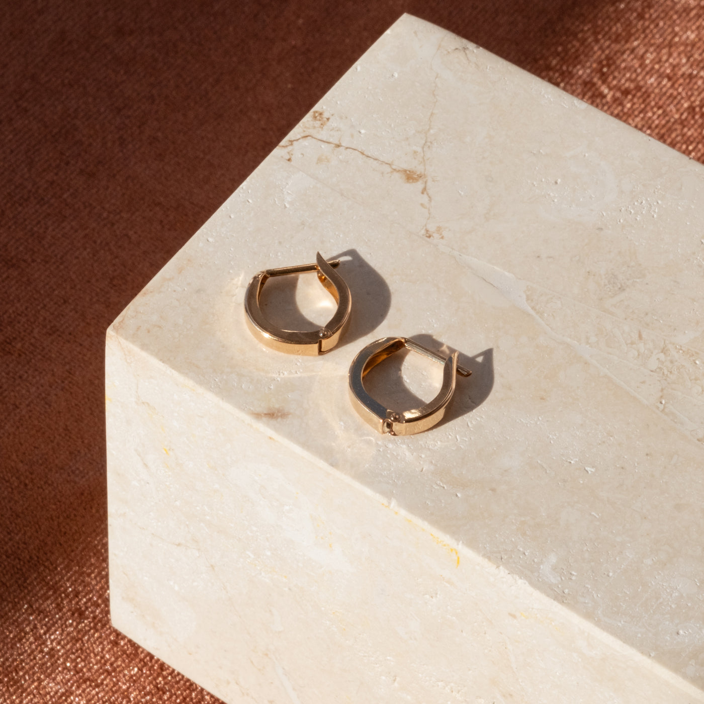 Small Chunky Hoop Earrings