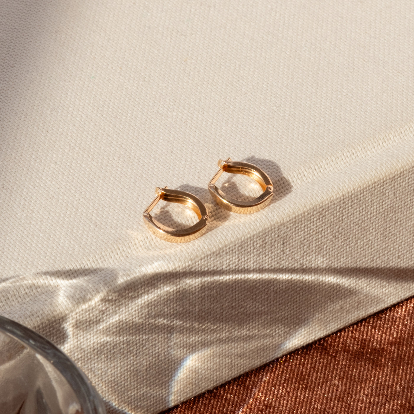 Small Chunky Hoop Earrings