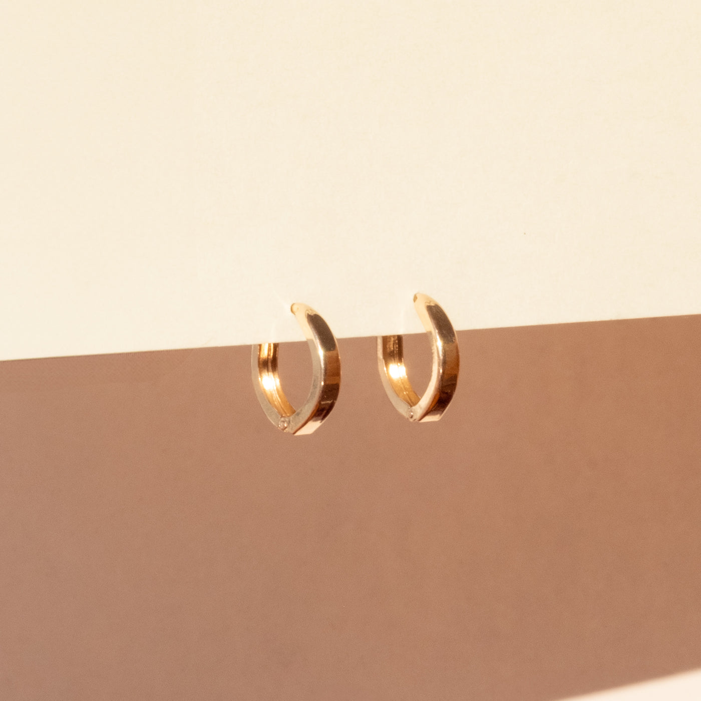 Small Chunky Hoop Earrings
