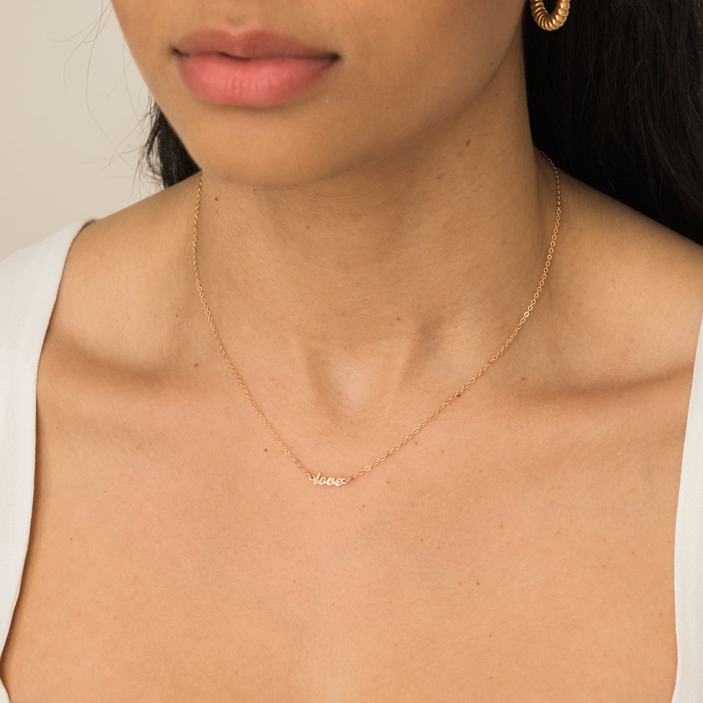 Love Nameplate Necklace | Simple & Dainty Jewelry
