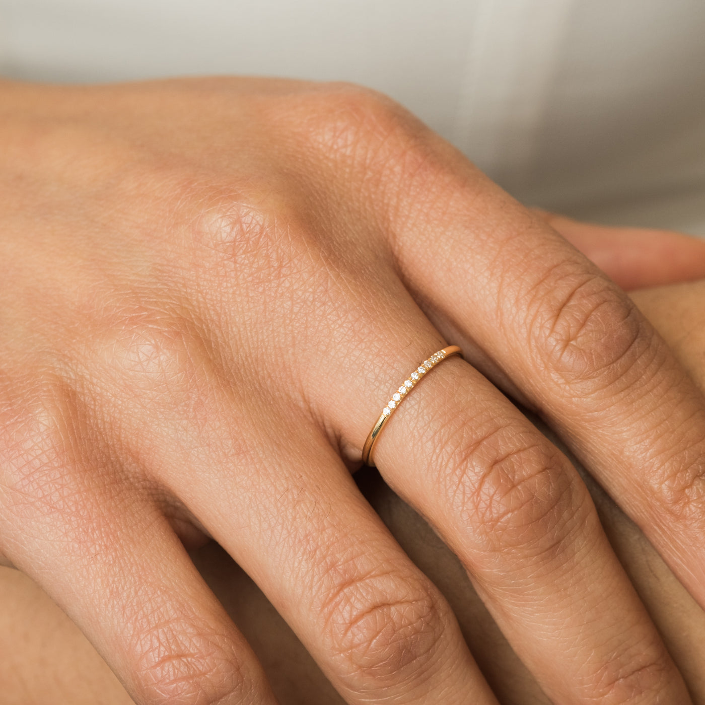 Pavé CZ Stacking Ring | Simple & Dainty