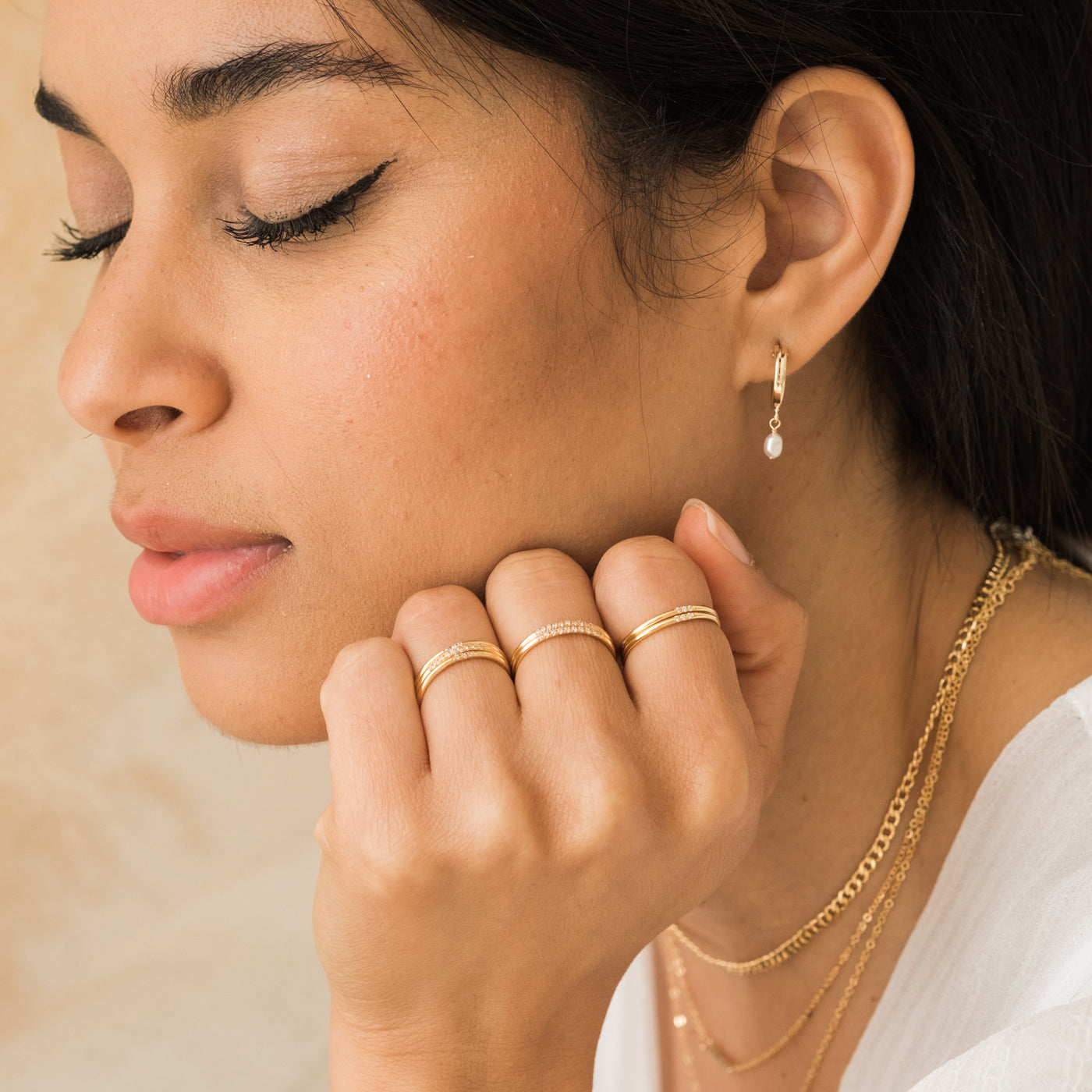 Pavé CZ Stacking Ring | Simple & Dainty