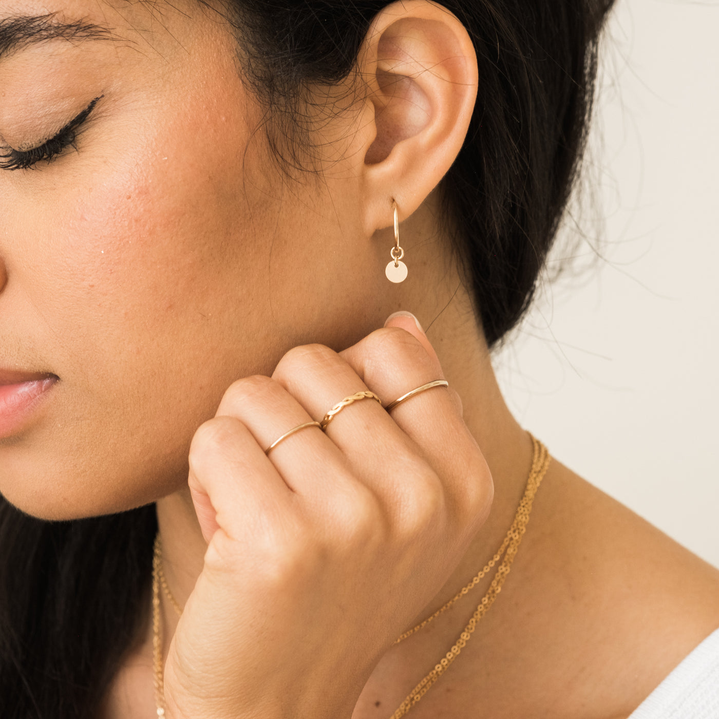 Tiny Coin Hoops | Simple & Dainty Jewelry