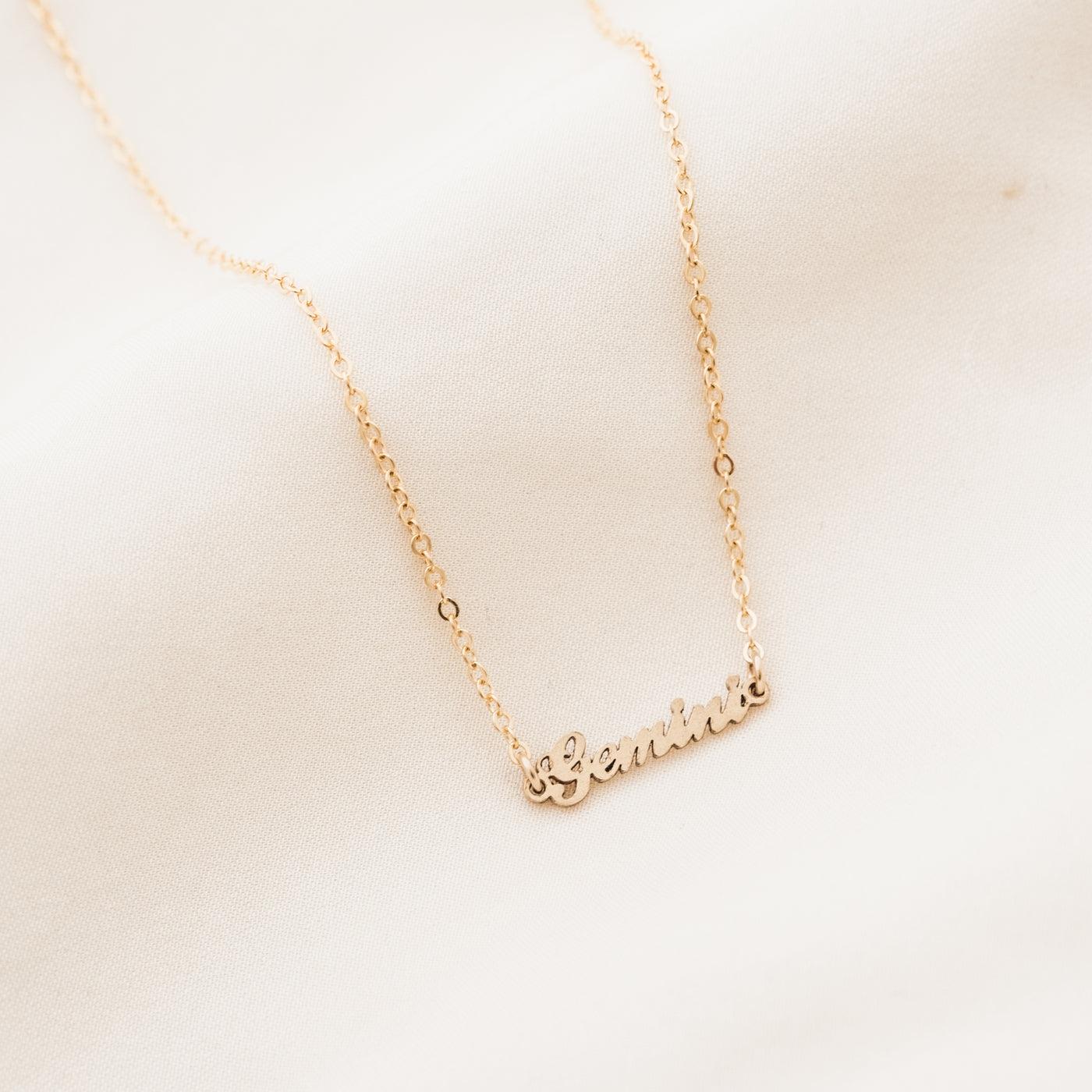 Zodiac Nameplate Necklace | Simple & Dainty Jewelry
