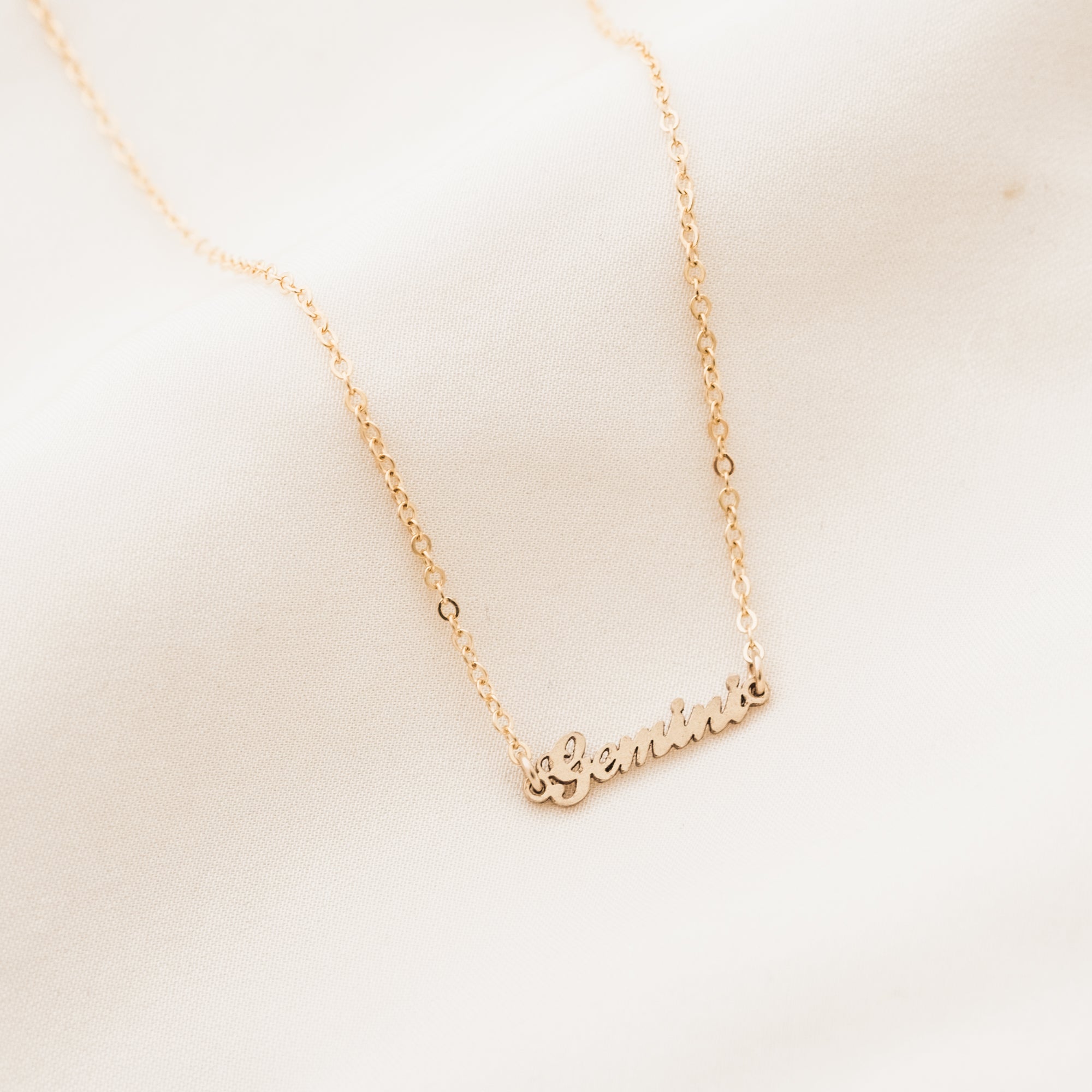 Zodiac deals nameplate necklace