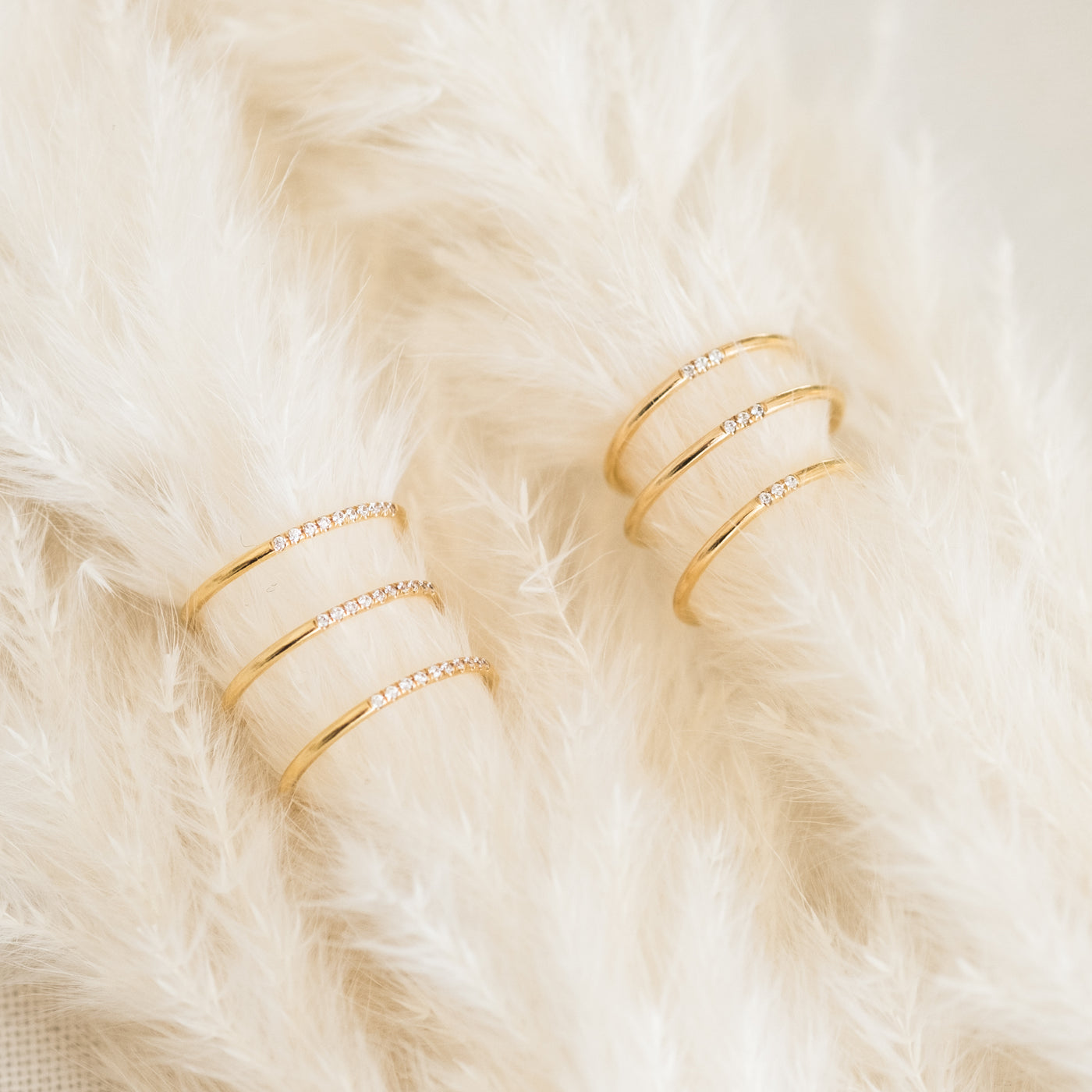 Triple Pavé CZ Stacking Ring | Simple & Dainty