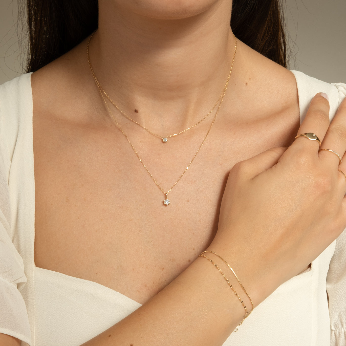 Lab-Grown Diamond Charm (April Birthstone) | Simple & Dainty Jewelry