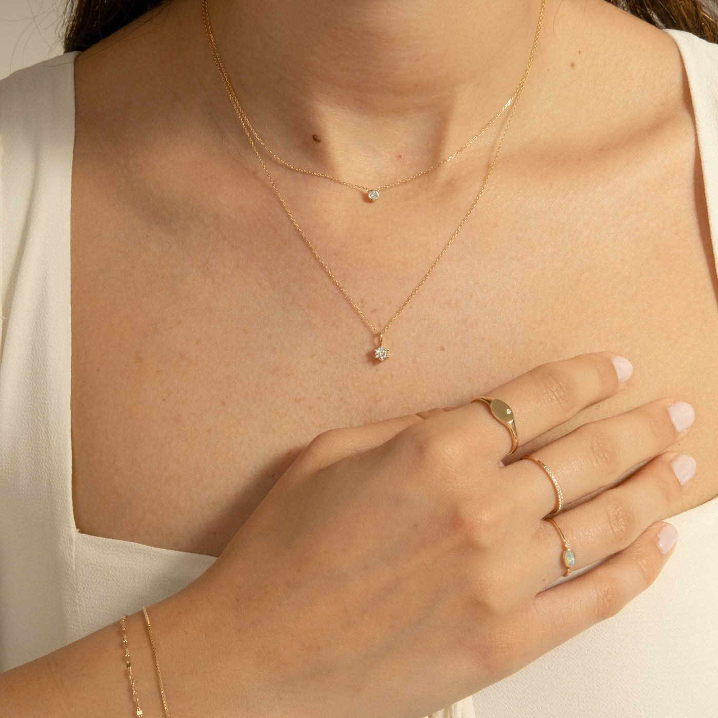 Lab-Grown Diamond Charm (April Birthstone) | Simple & Dainty Jewelry