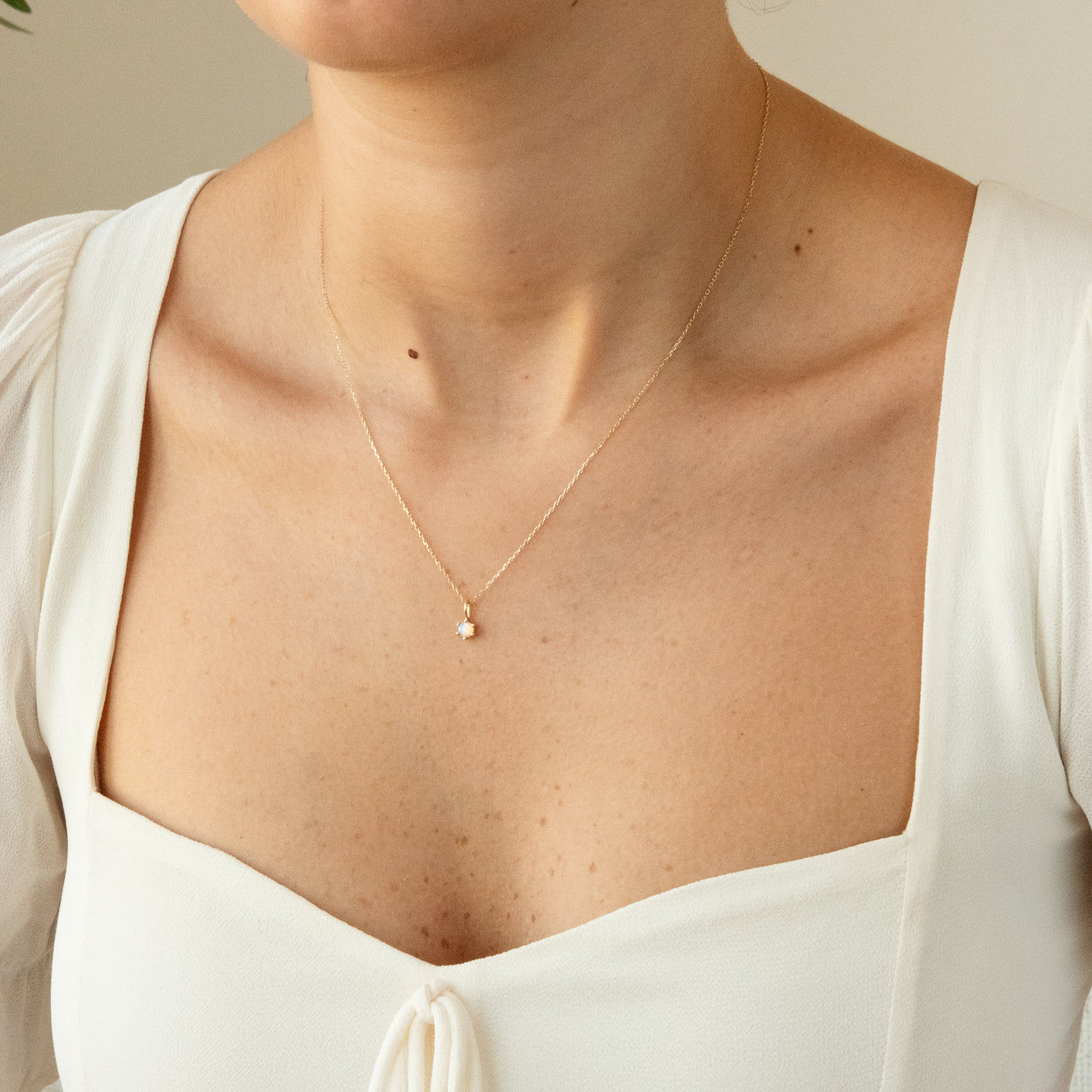 Australian Opal Charm (October Birthstone) | Simple & Dainty Jewelry