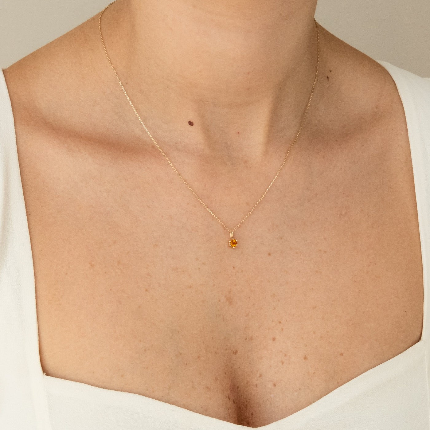 Citrine Charm (November Birthstone) | Simple & Dainty Jewelry