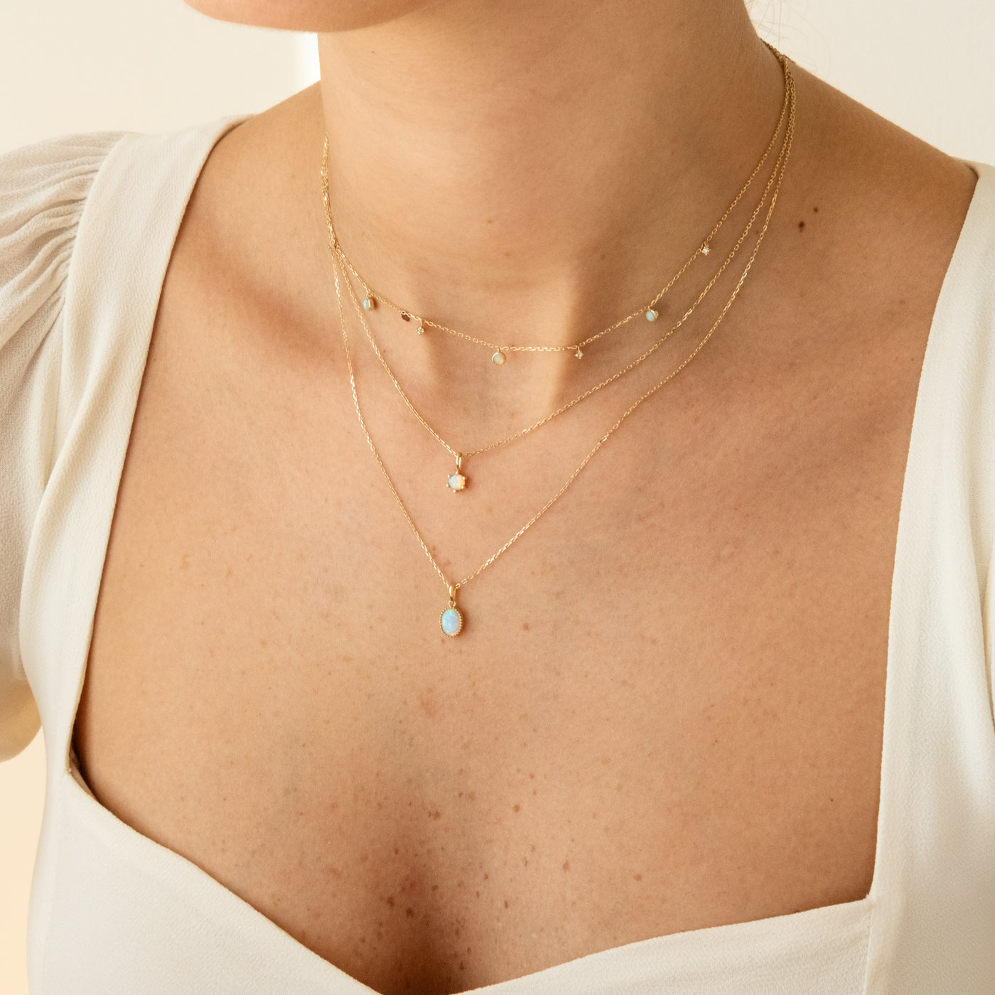 Australian Opal Charm (October Birthstone) | Simple & Dainty Jewelry