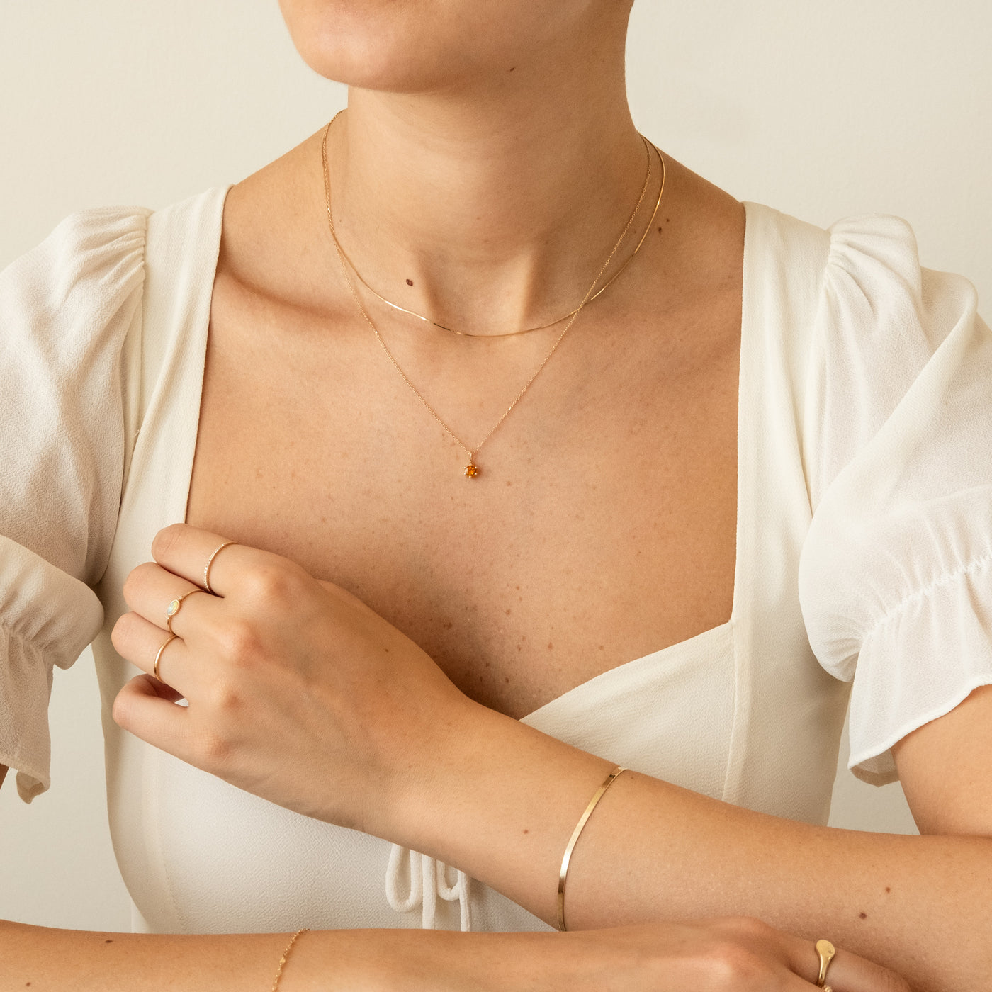 Citrine Charm (November Birthstone) | Simple & Dainty Jewelry