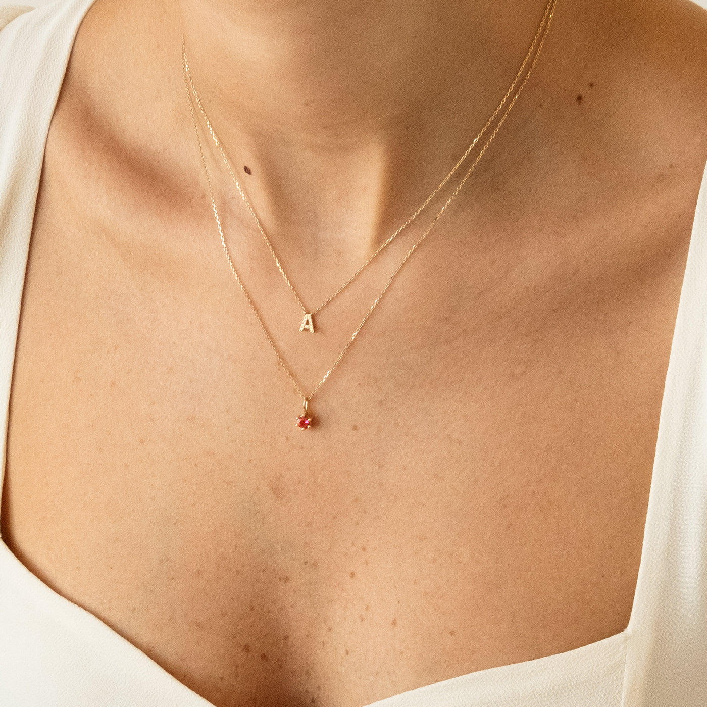 Pink Tourmaline Charm (October Birthstone) | Simple & Dainty Jewelry