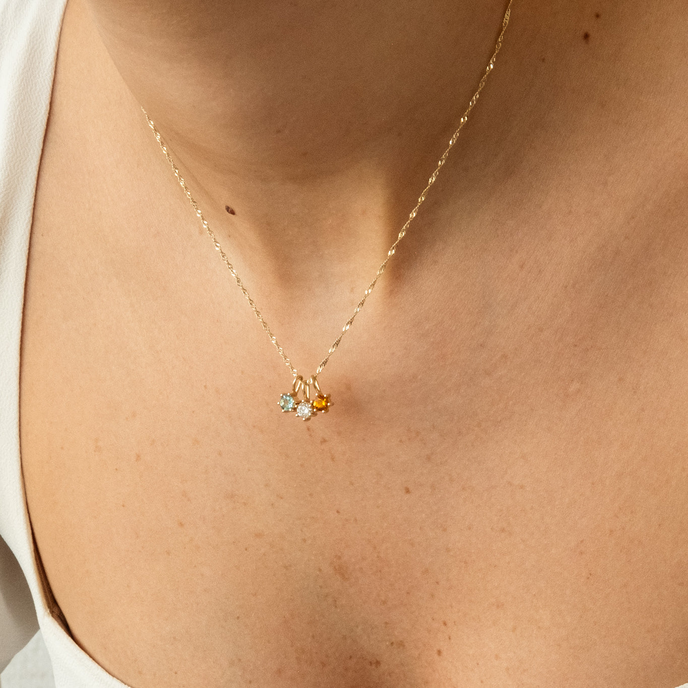 Lab-Grown Diamond Charm (April Birthstone) | Simple & Dainty Jewelry