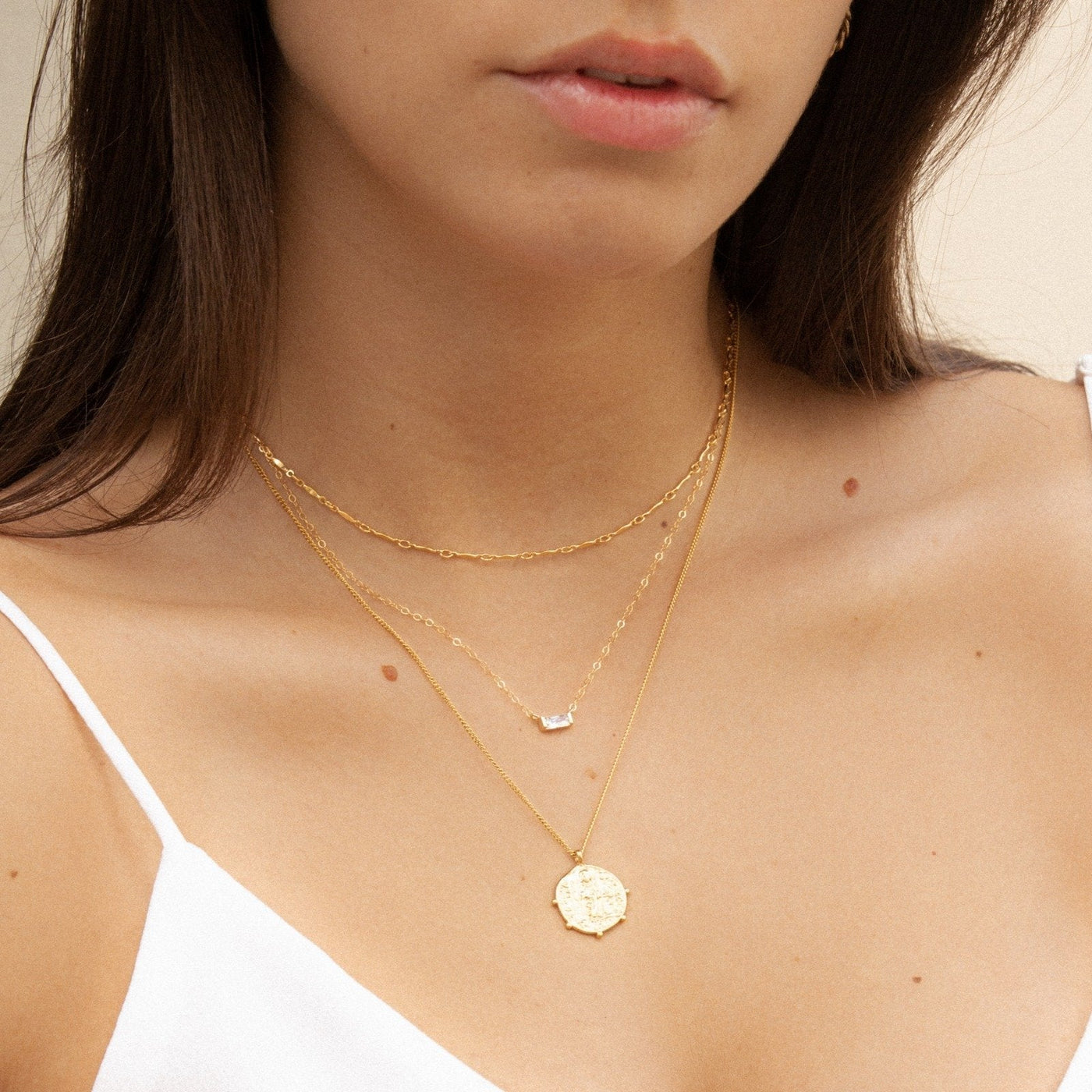 Dainty Baguette Necklace by Simple & Dainty Jewelry