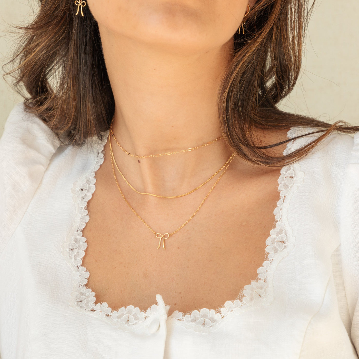 Dainty Bow Necklace Simple Dainty Dainty bow necklace simple dainty