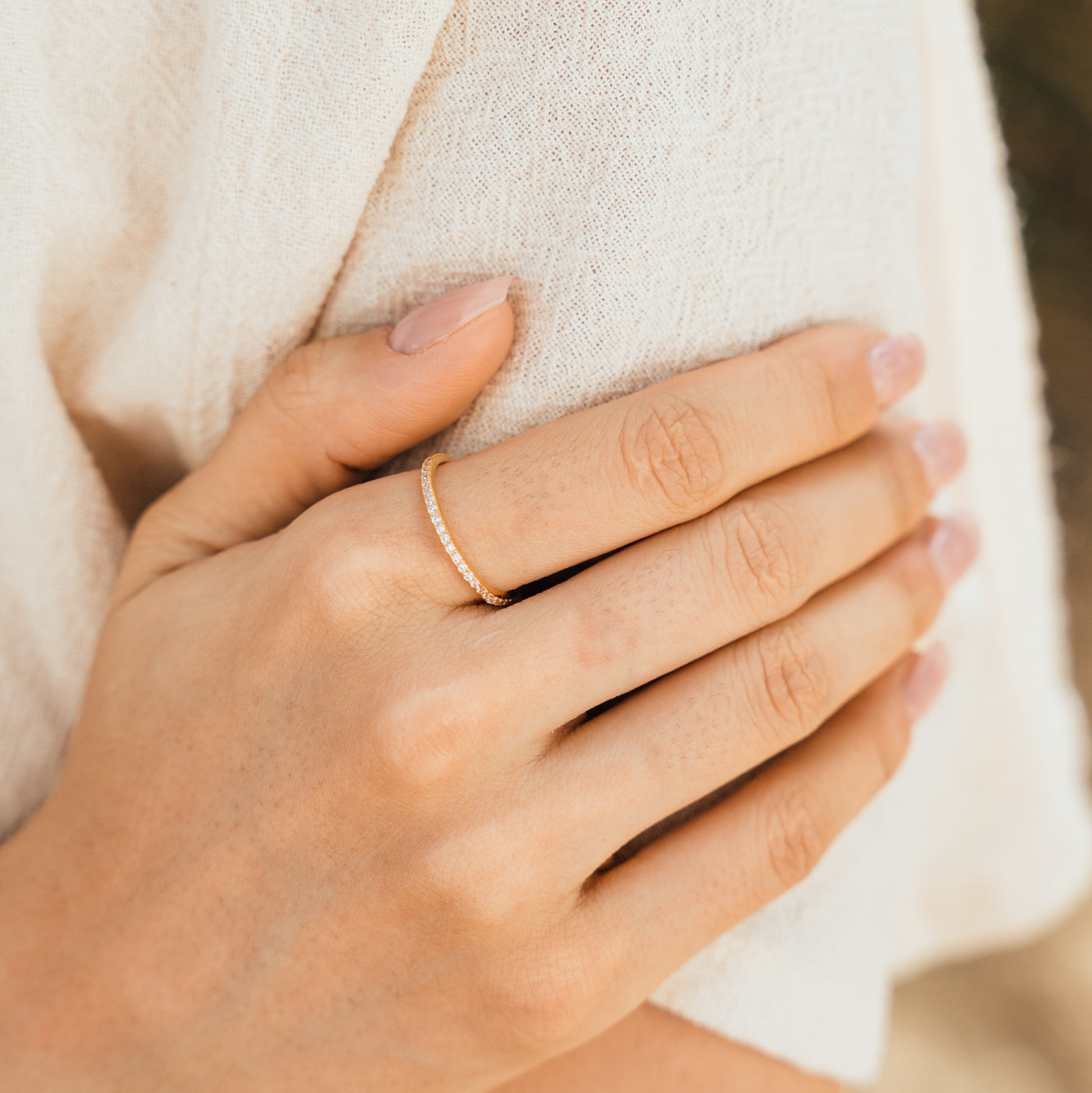 Dainty CZ Eternity Ring | Simple & Dainty Jewelry