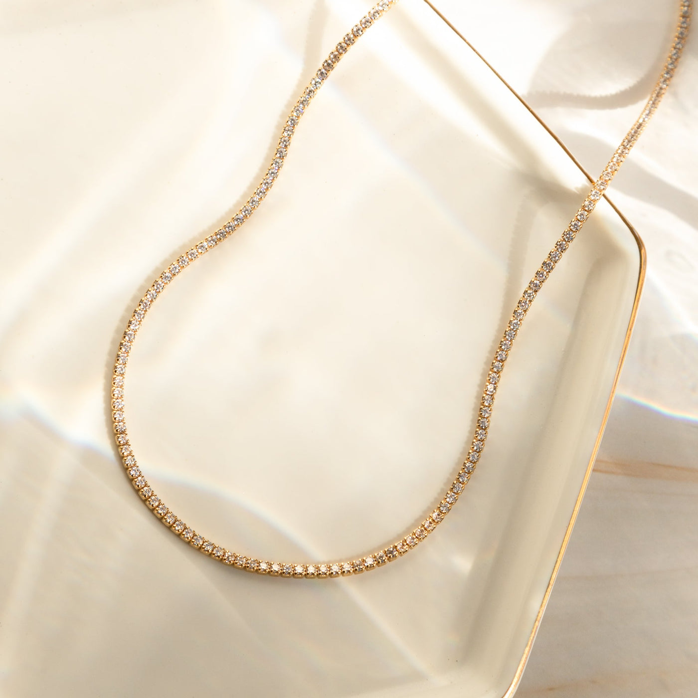 Dainty CZ Tennis Necklace | Simple & Dainty Jewelry