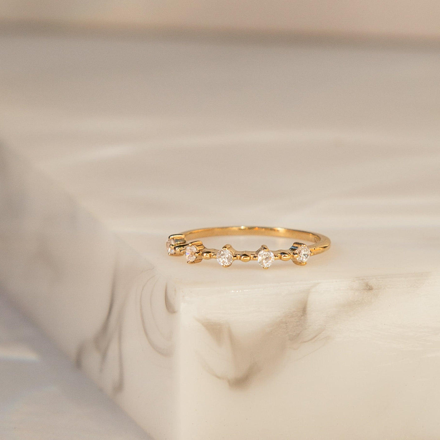 Dainty Floating CZ Ring | Simple & Dainty