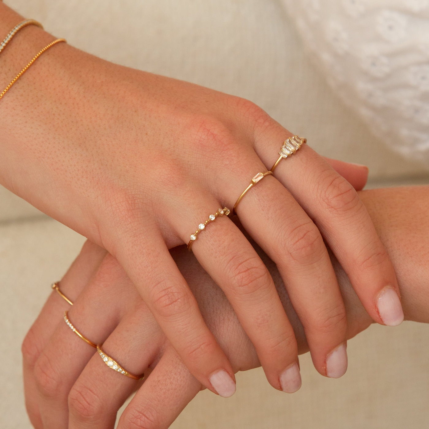 Dainty Floating CZ Ring | Simple & Dainty