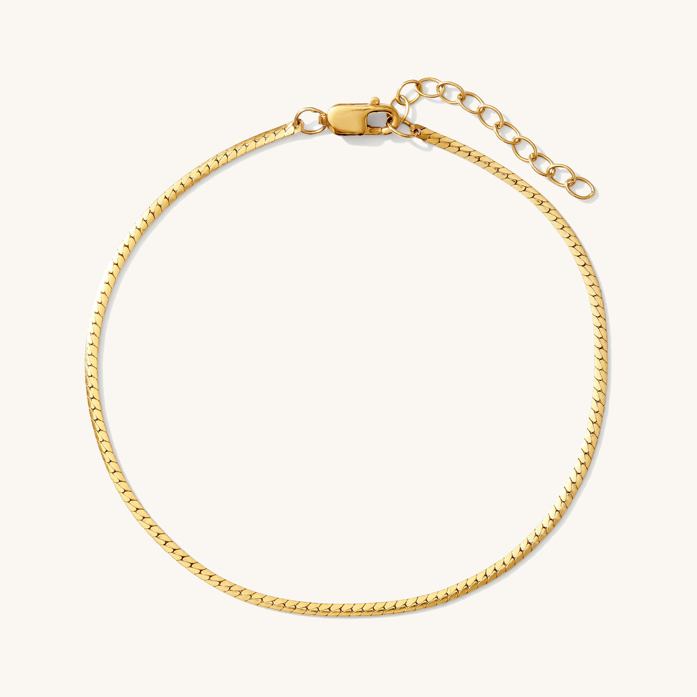 Dainty Herringbone Bracelet on white background