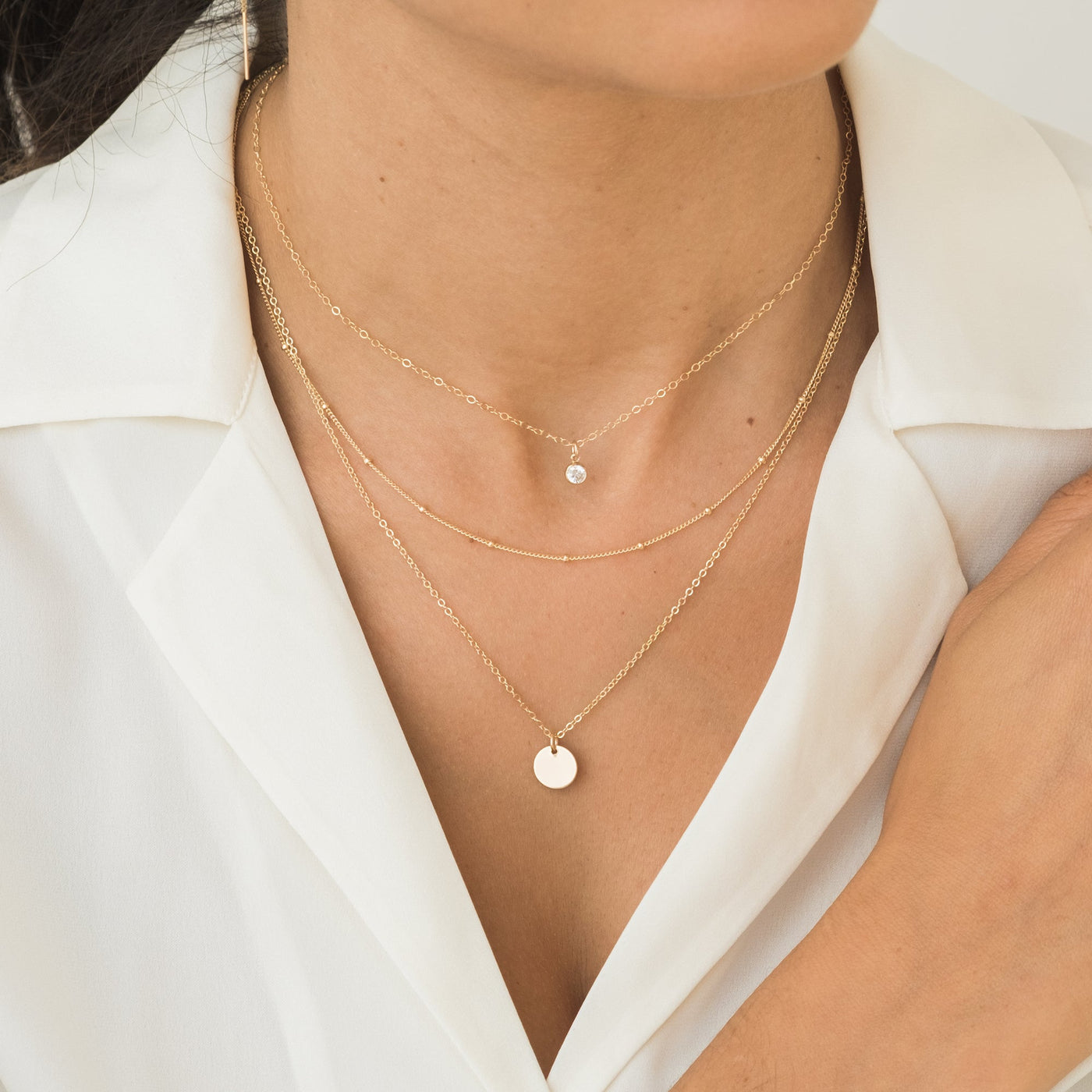 Dainty Satellite Chain Necklace | Simple & Dainty Jewelry