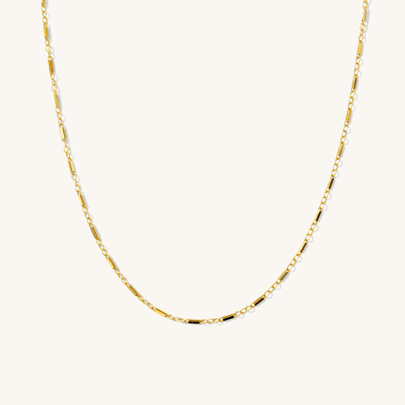 Dainty Shimmer Chain Necklace on white background