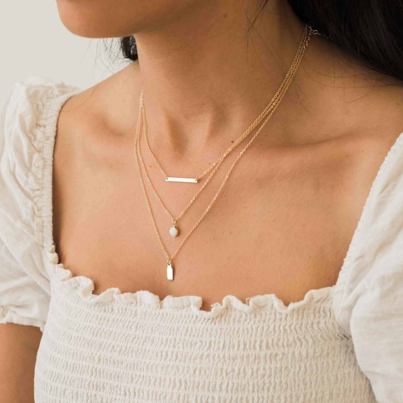 Stamped Blank | Dainty Tag Necklace