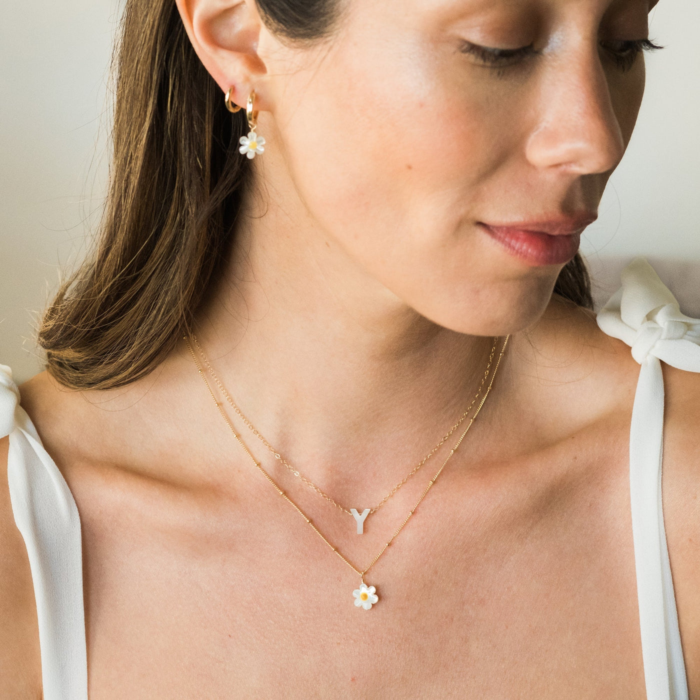 Yellow Diamond Daisy Flower Necklace | HX Jewelry