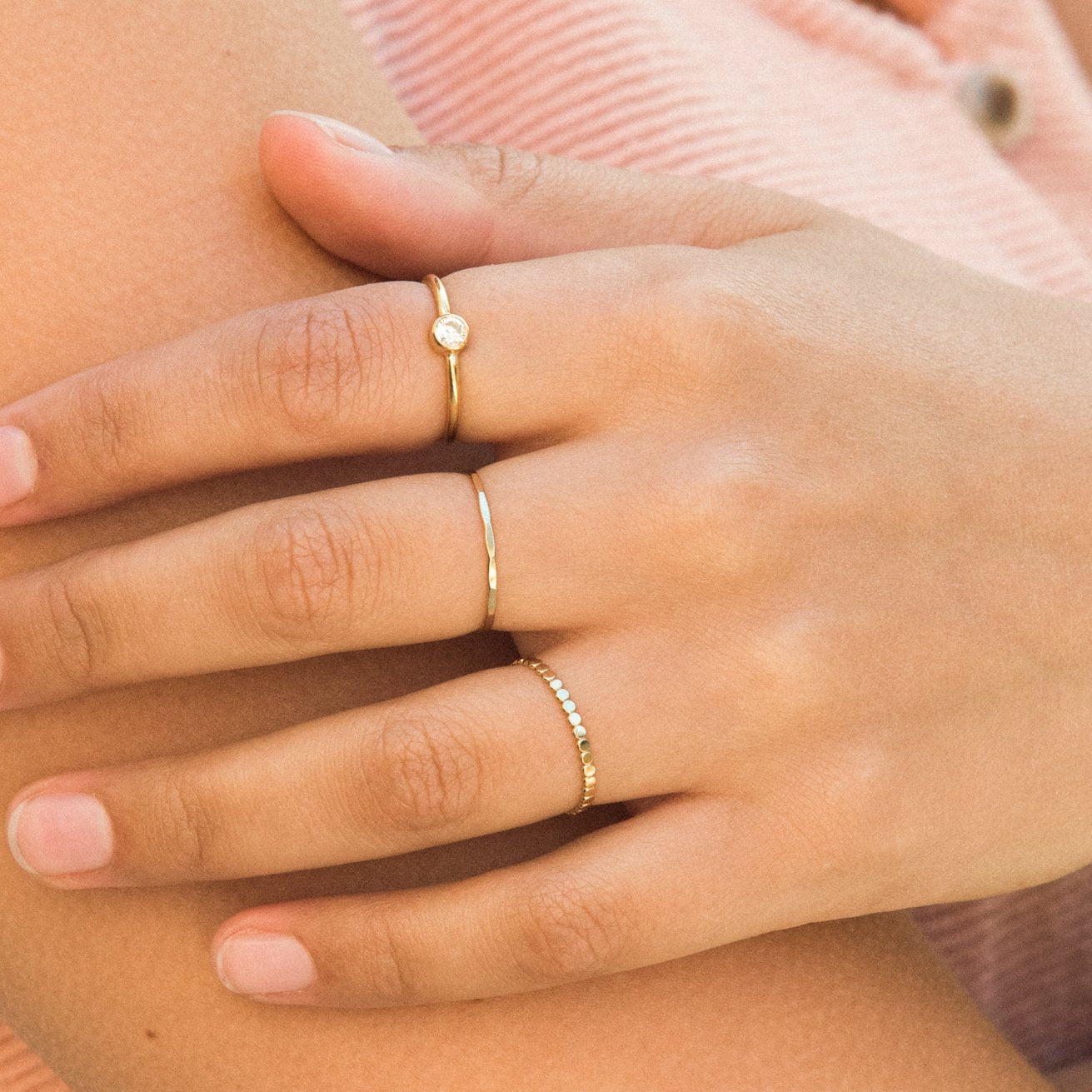 Dapped Stacking Ring | Simple & Dainty