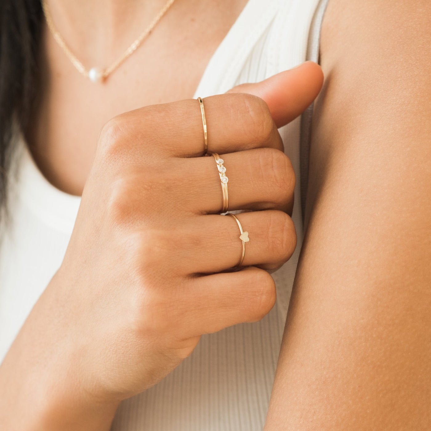 Dapped Stacking Ring | Simple & Dainty Jewelry