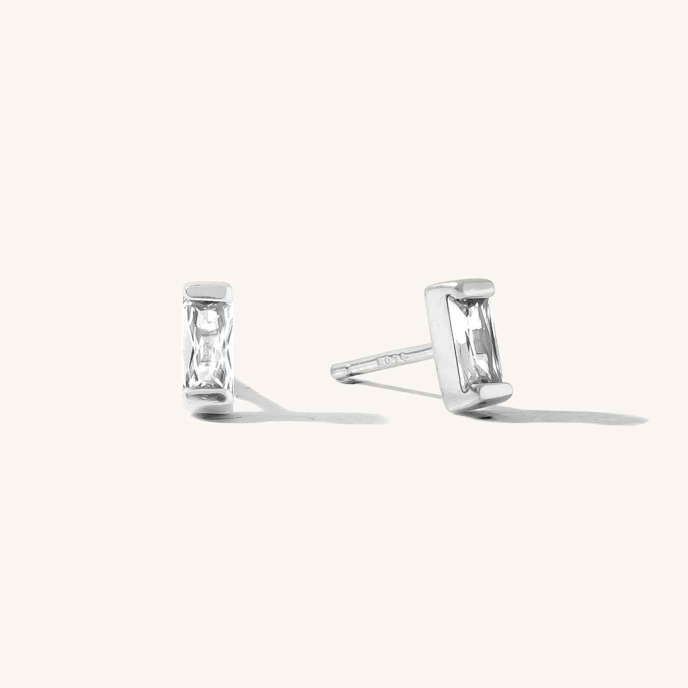 Baguette Stud Earrings | Simple & Dainty Jewelry