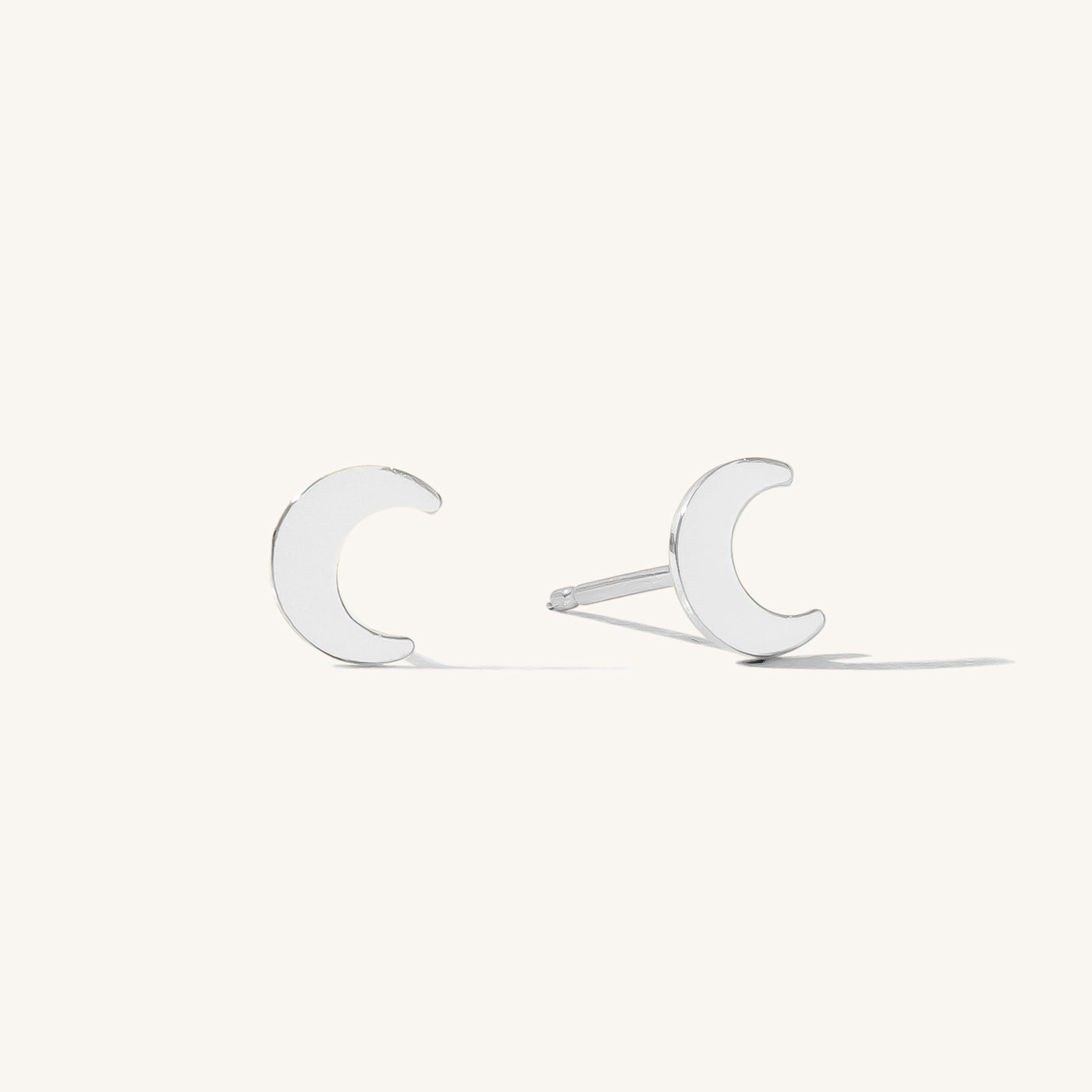 Crescent Moon Stud Earrings | Simple & Dainty Jewelry