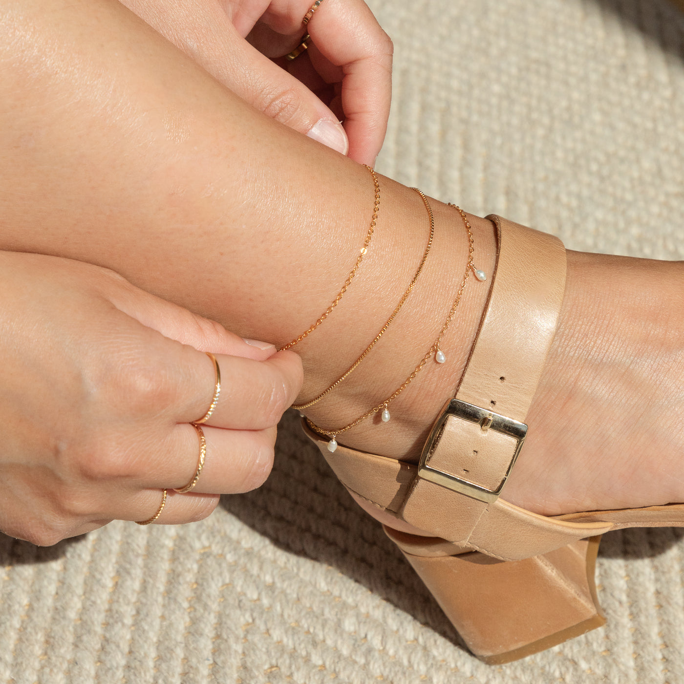 Thin Box Chain Anklet | Simple & Dainty Jewelry