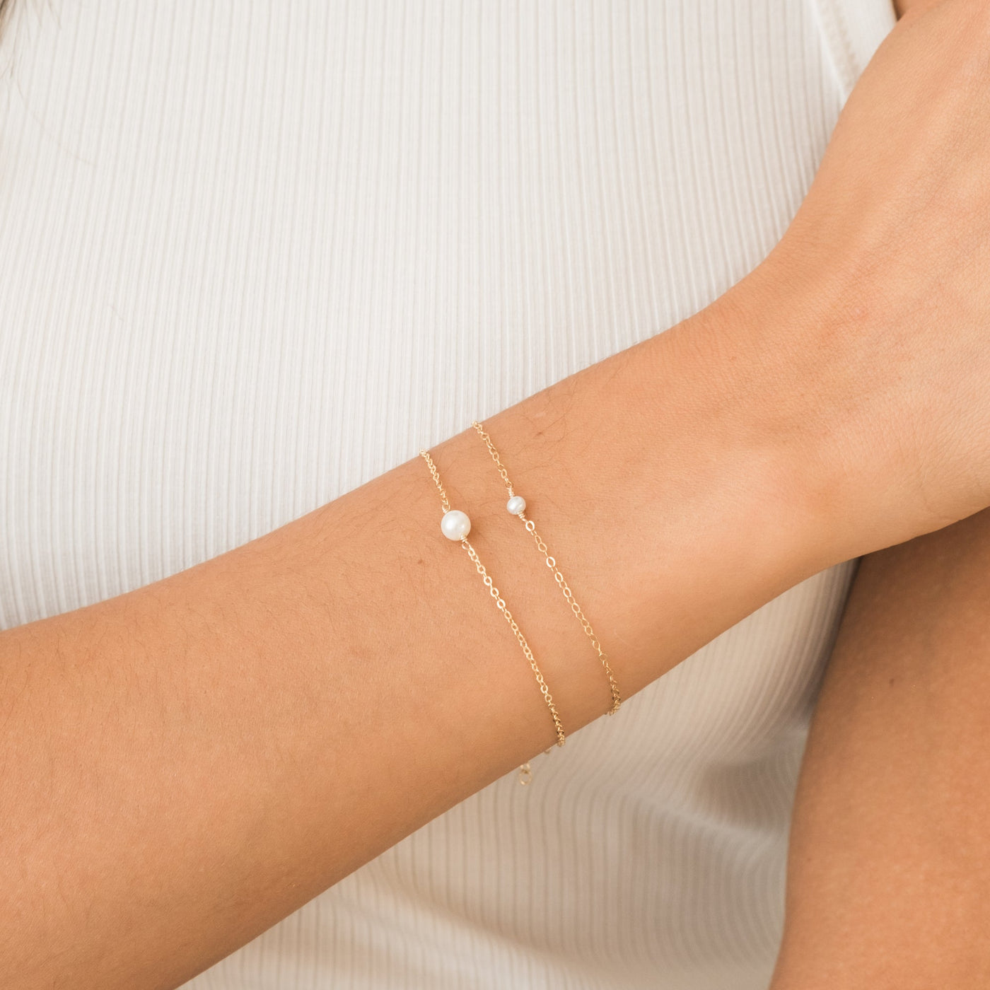 Small Pearl Large Pearl Freshwater Pearl Bracelet | Simple & Dainty Jewelry