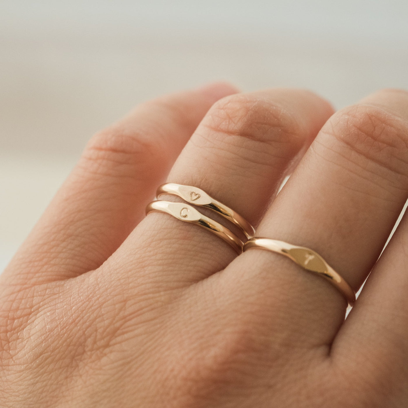 Initial Signet Ring | Simple & Dainty Jewelry