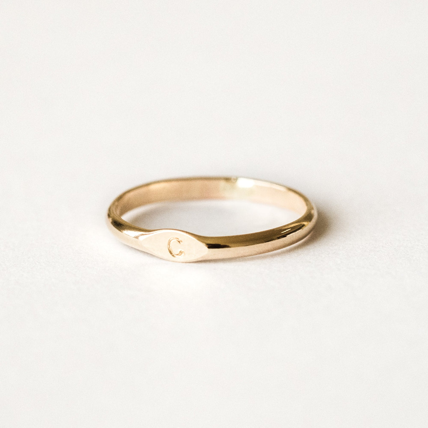 Initial Signet Ring | Simple & Dainty Jewelry