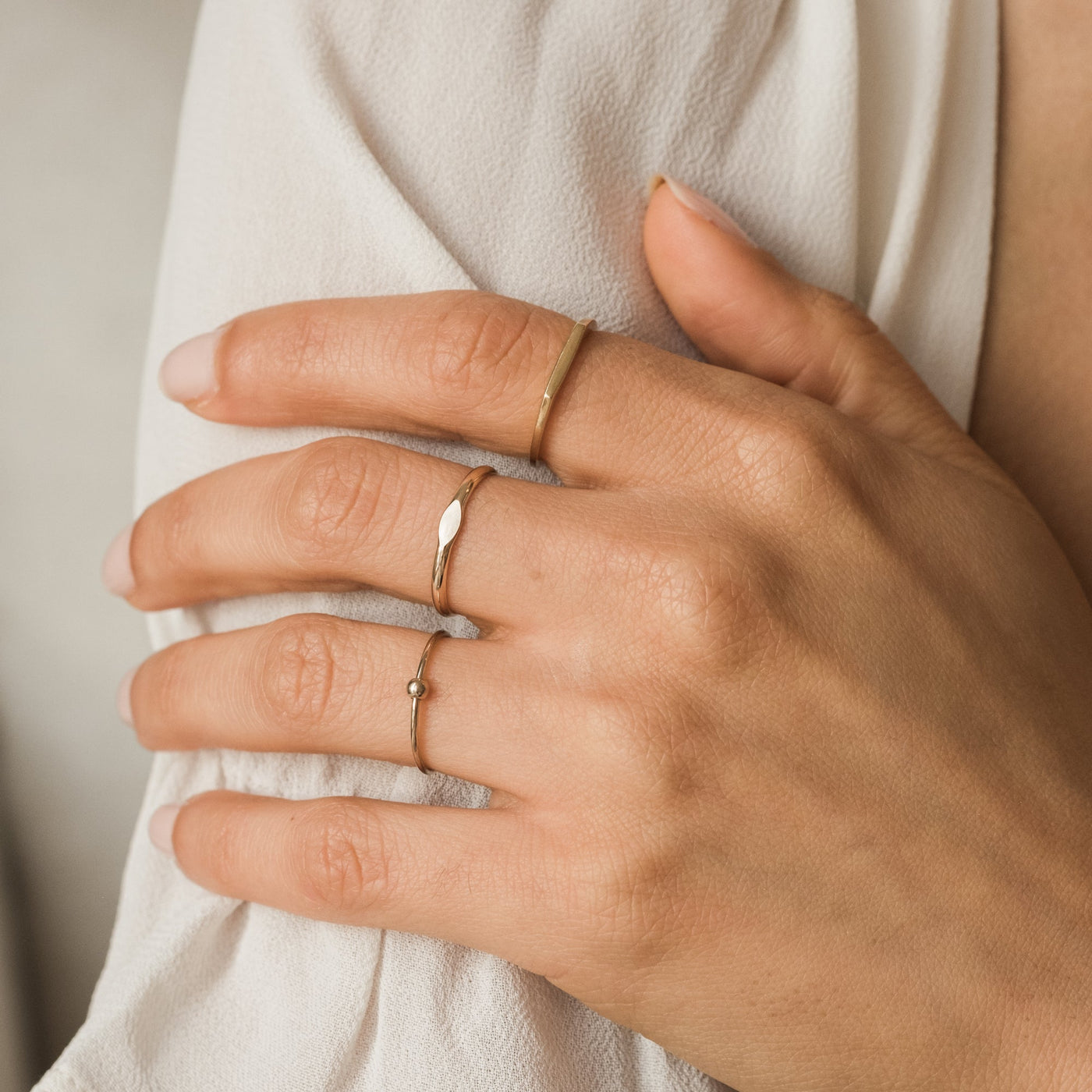 Stamped Blank , Initial Signet Ring | Simple & Dainty Jewelry