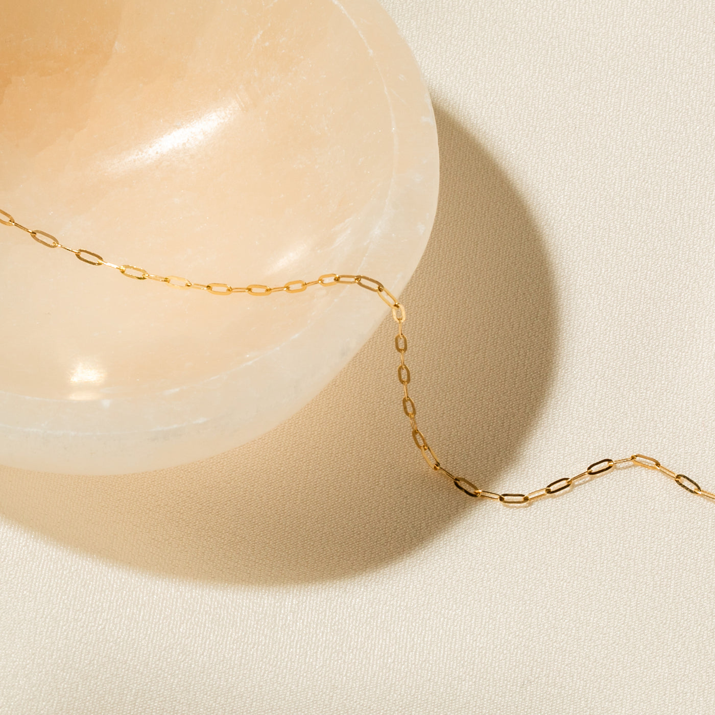 Dainty Paperclip Chain Necklace - 14k Solid Gold | Simple & Dainty Jewelry