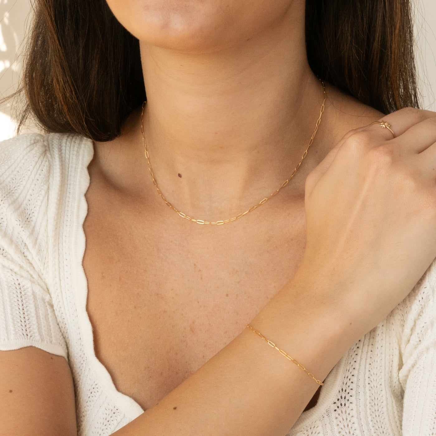 Dainty Paperclip Chain Necklace | Simple & Dainty Jewelry