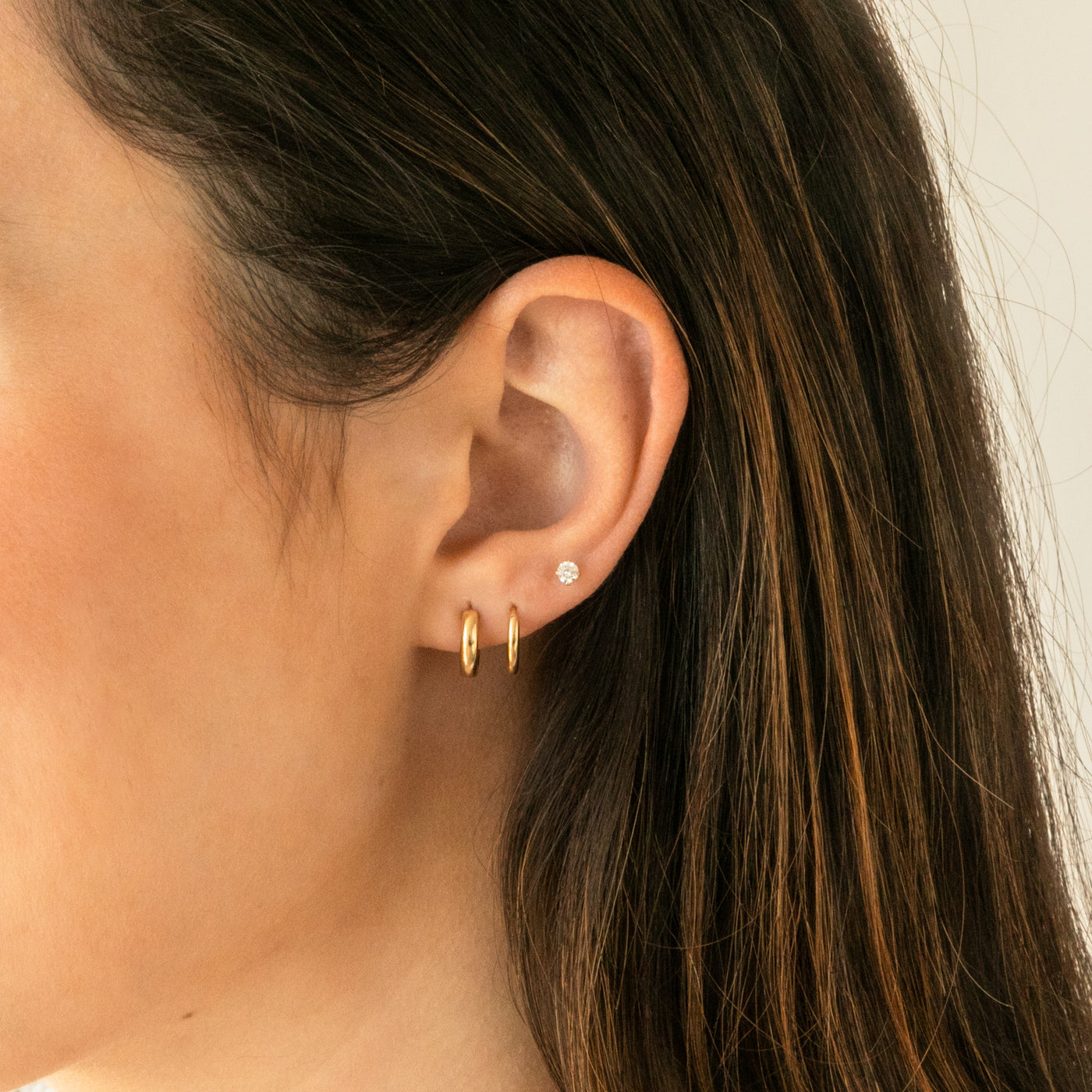 Thick Huggie Hoop Earrings | Simple & Dainty Jewelry