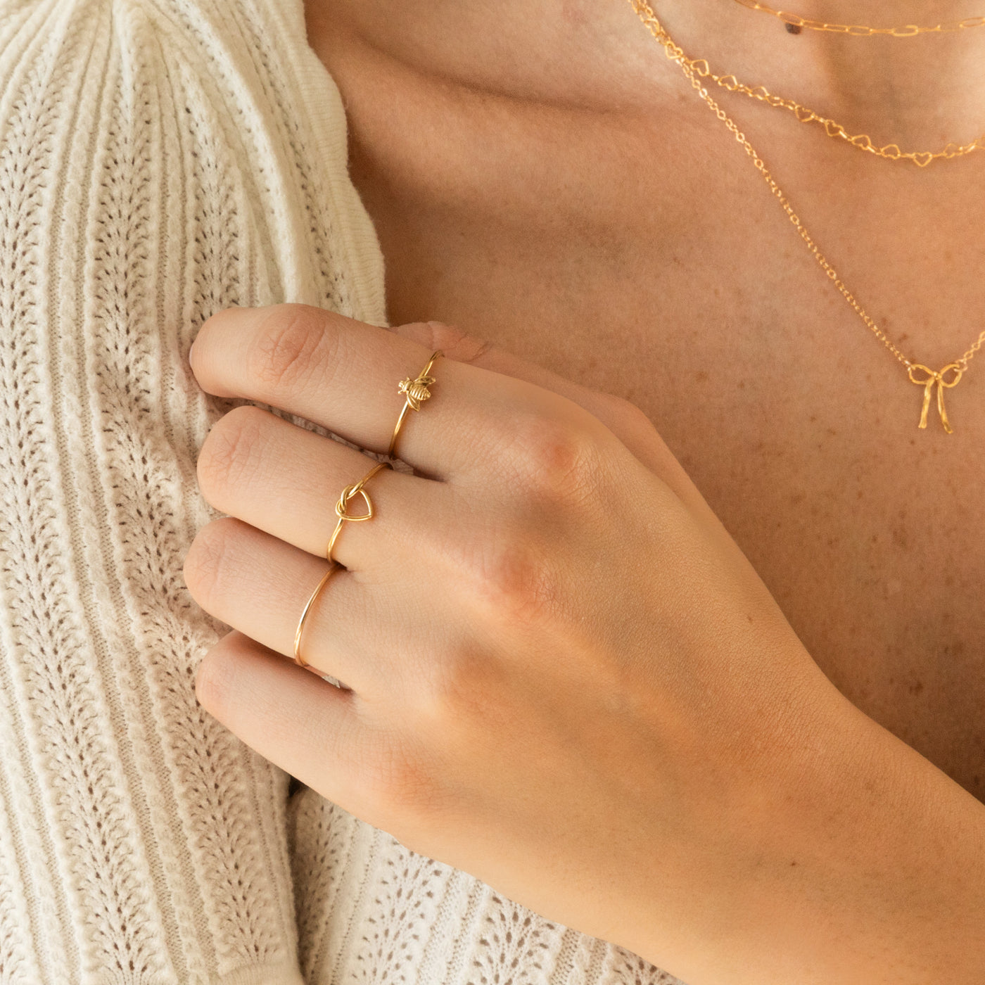 Heart Love Knot Ring | Simple & Dainty Jewelry