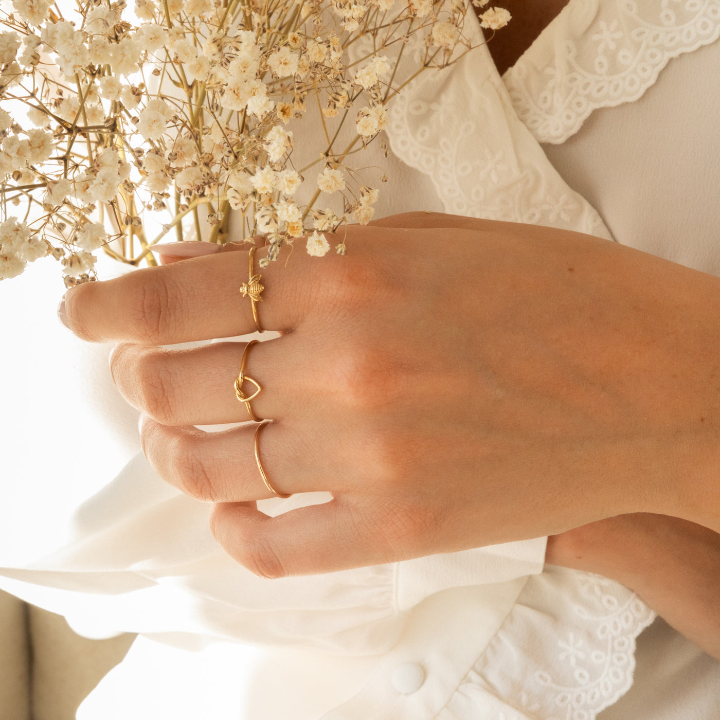 Simple Stacking Ring - 14k Solid Gold | Simple & Dainty Jewelry