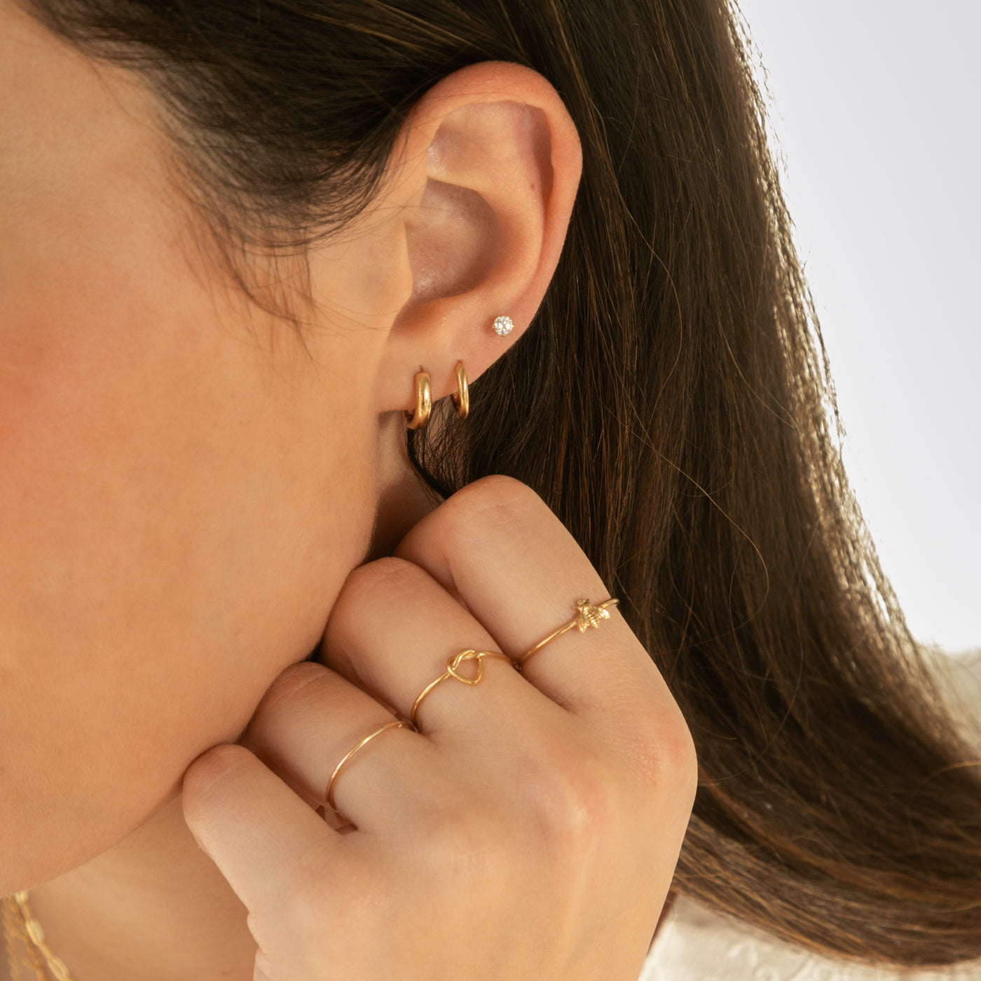 Thick Huggie Hoop Earrings | Simple & Dainty Jewelry