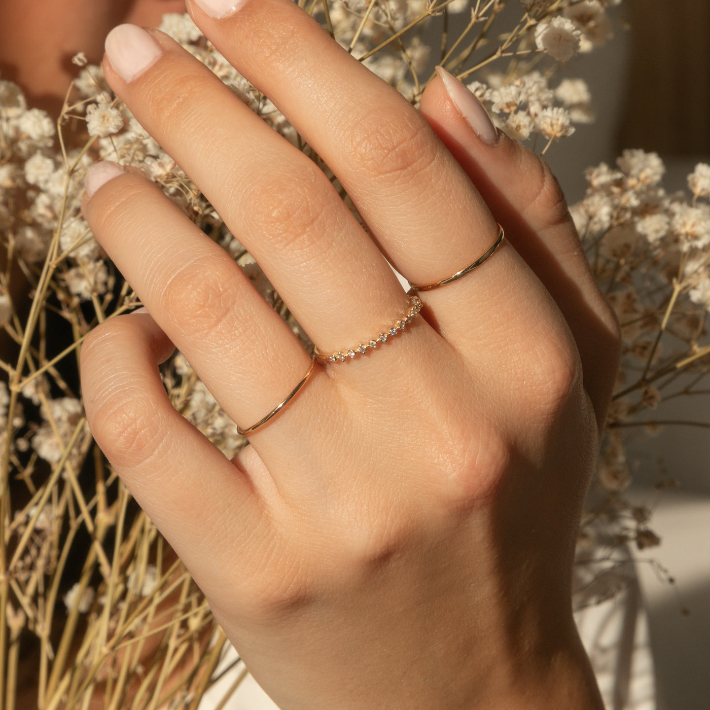 Simple Stacking Ring - 14k Solid Gold | Simple & Dainty Jewelry