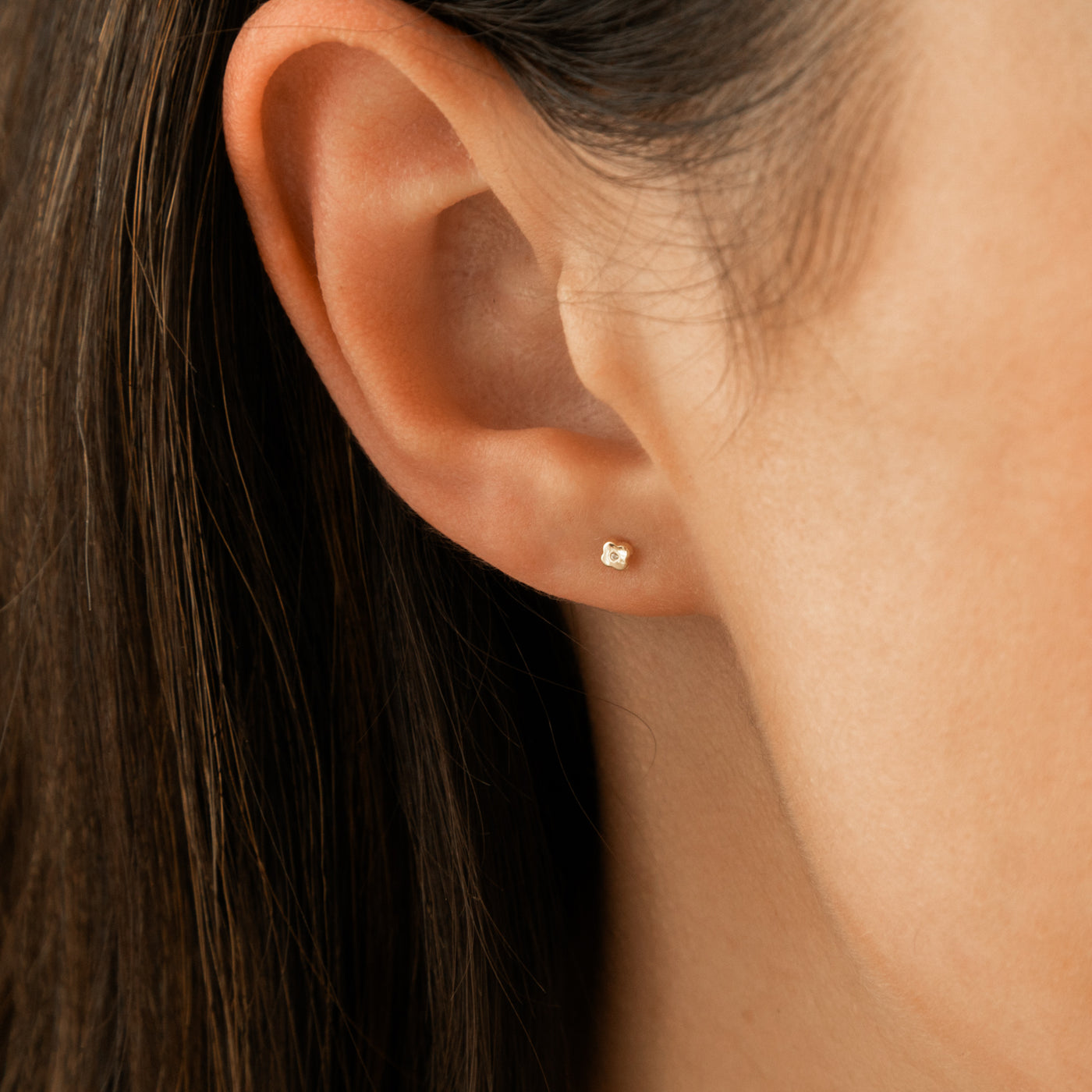 Tiny Clover Stud Earrings | Simple & Dainty Jewelry